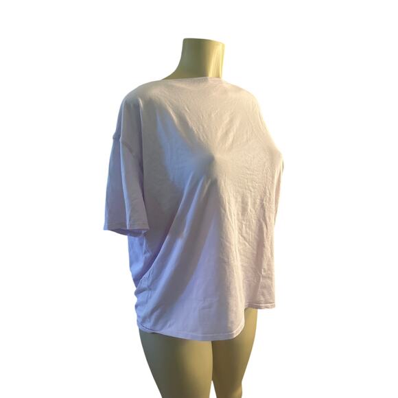 Women 8 Lululemon Back In Action Short Sleeve Shirt Heathered Lavender Dew Tee - Picture 1 of 6